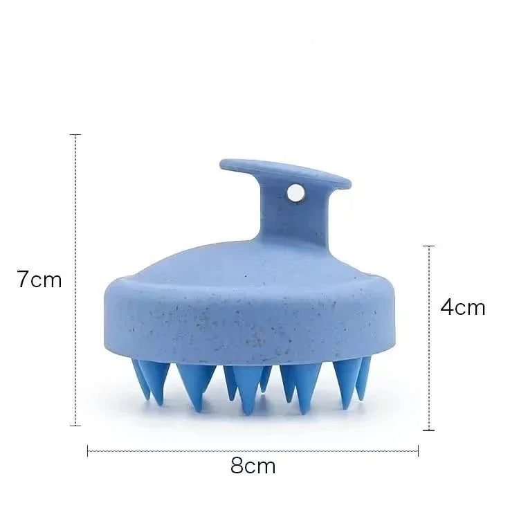 1pc Silicone Shampoo Brush | Scalp Massager & Body Bath Brush – Salon Hairdressing Tool for Healthy Hair & Deep Cleansing