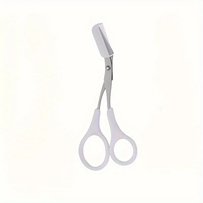 Eyebrow razor trimmer — stainless steel crescent blade, anti-scratch, beginner-friendly, multicolour