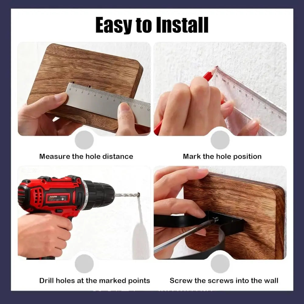 Wooden Base Basketball Holder Space Saving Universal Football Wall Mount Multi-functional Display Rack Home Decor