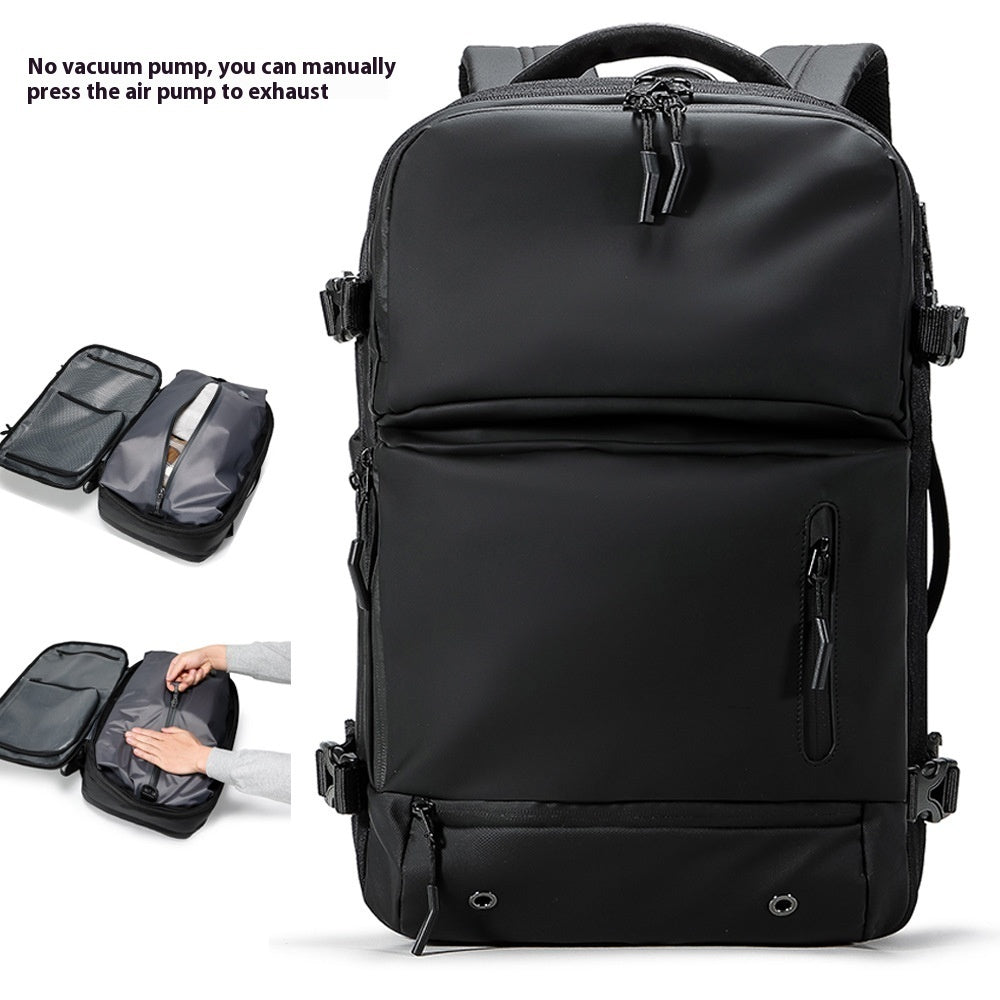 Men's Vacuum Compression Backpack Multifunctional Travel Bag Computer Bag