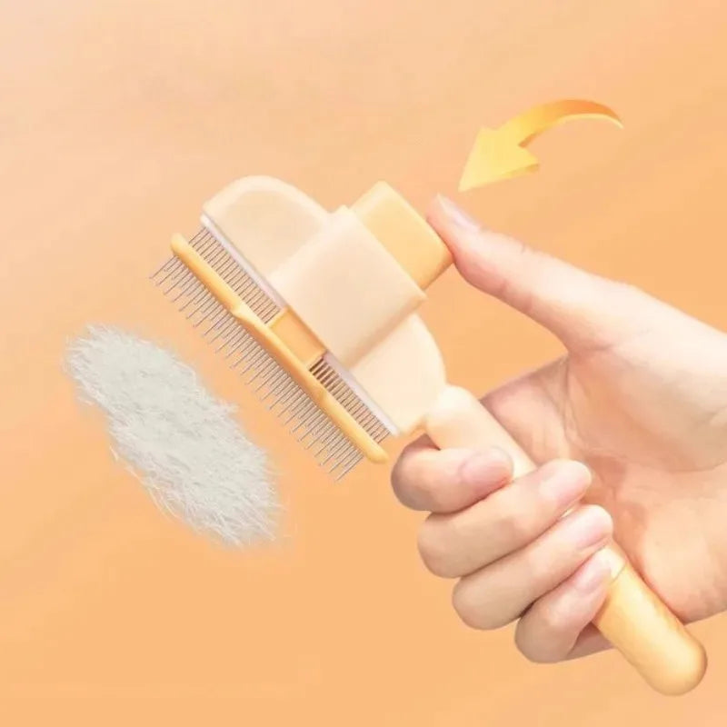Pet grooming comb cat & dog hair remover brush for long hair, shedding control & coat care
