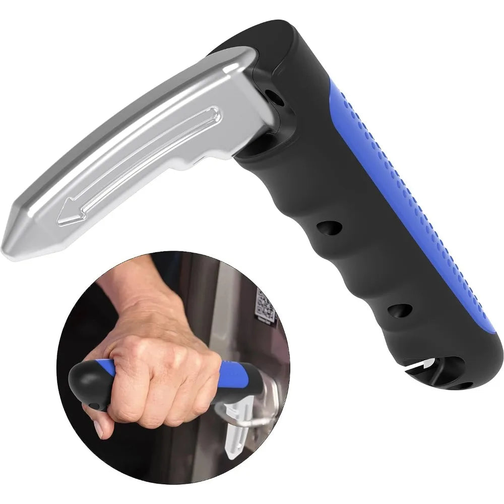 2-in-1 car door assist handle — portable support grip with emergency window breaker