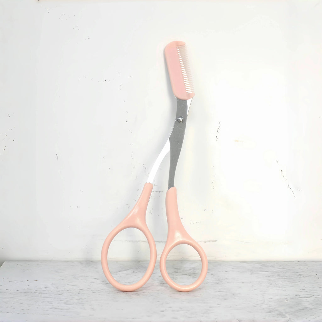 Eyebrow razor trimmer — stainless steel crescent blade, anti-scratch, beginner-friendly, multicolour