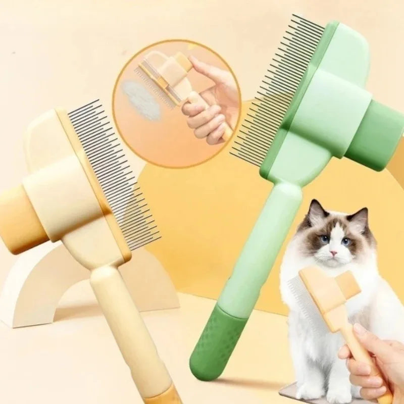 Pet grooming comb cat & dog hair remover brush for long hair, shedding control & coat care