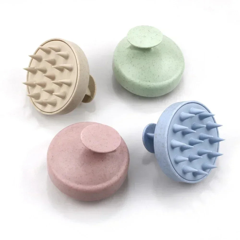 1pc Silicone Shampoo Brush | Scalp Massager & Body Bath Brush – Salon Hairdressing Tool for Healthy Hair & Deep Cleansing