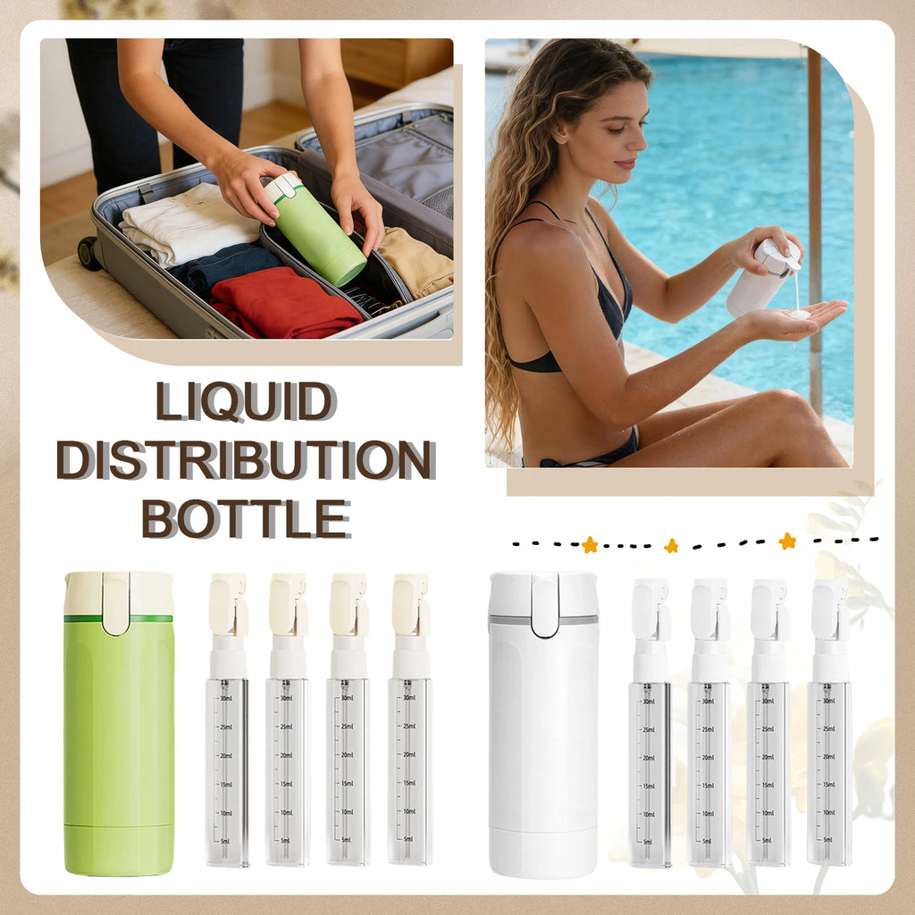 4-in-1 Leak-Proof Travel Dispenser | Minimalist Toiletry Organizer