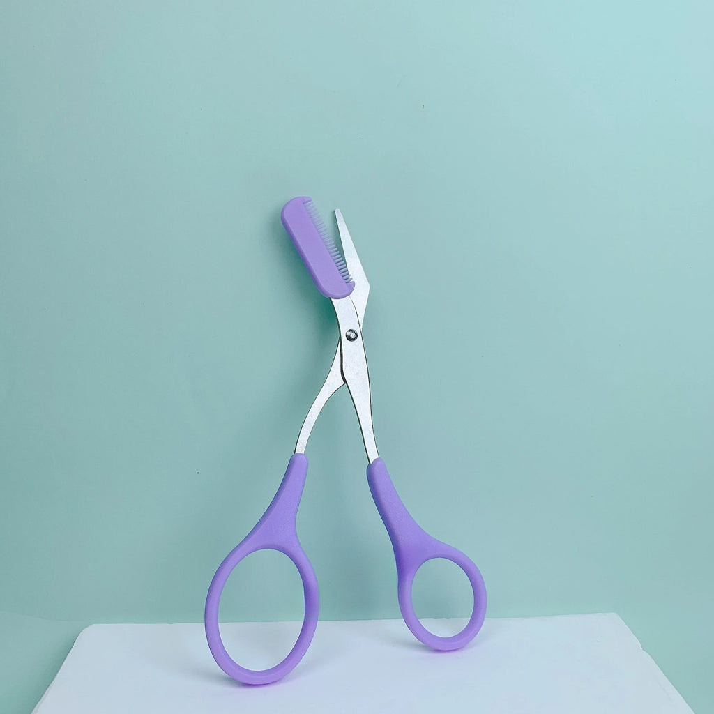 Eyebrow razor trimmer — stainless steel crescent blade, anti-scratch, beginner-friendly, multicolour