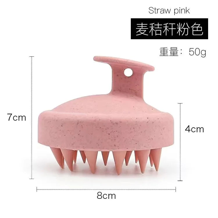 1pc Silicone Shampoo Brush | Scalp Massager & Body Bath Brush – Salon Hairdressing Tool for Healthy Hair & Deep Cleansing