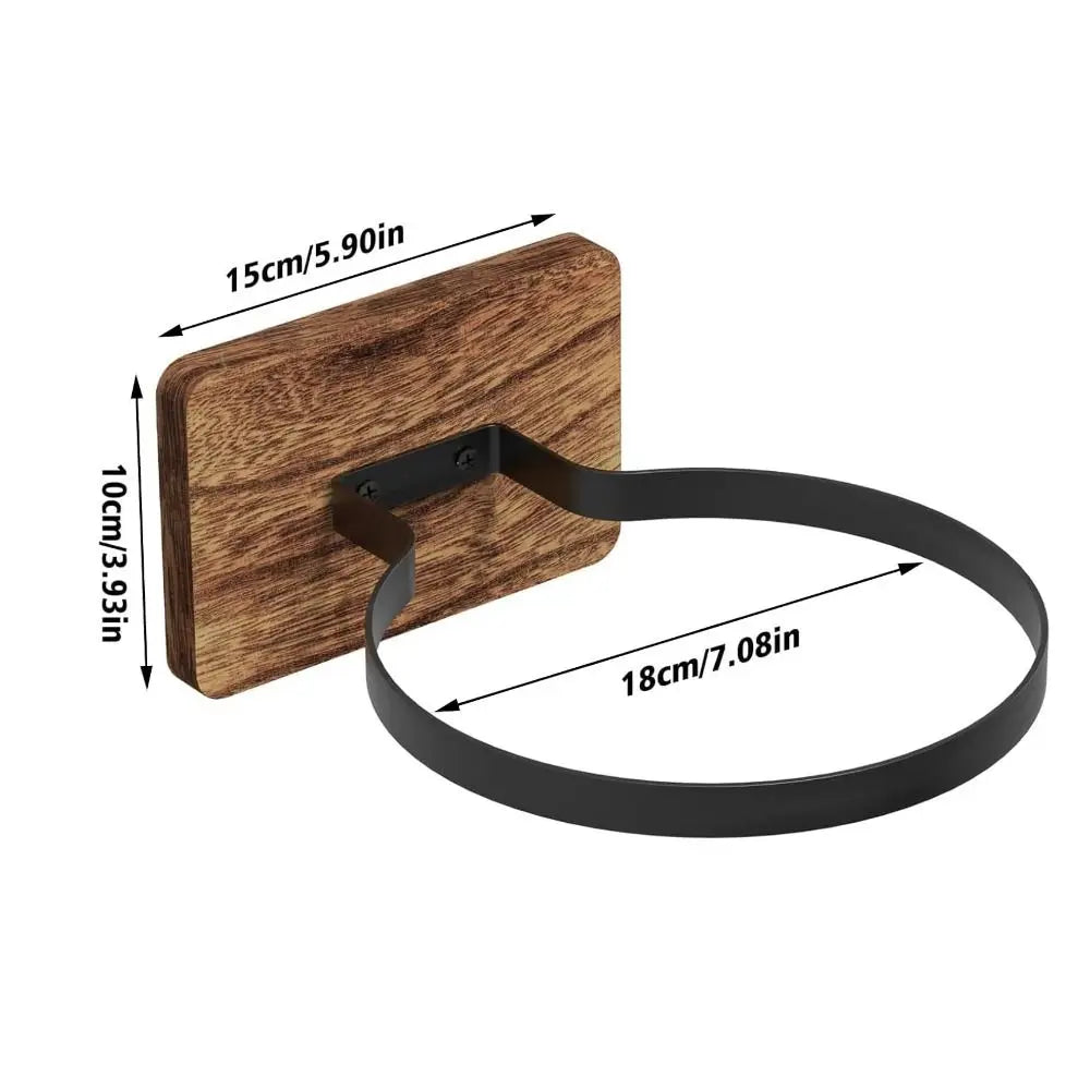 Wooden Base Basketball Holder Space Saving Universal Football Wall Mount Multi-functional Display Rack Home Decor