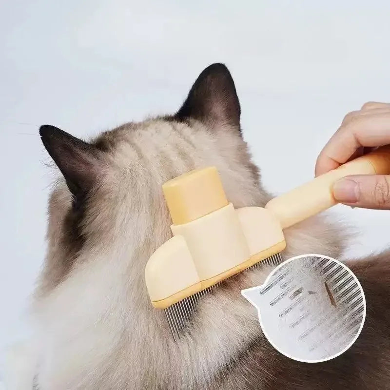 Pet grooming comb cat & dog hair remover brush for long hair, shedding control & coat care