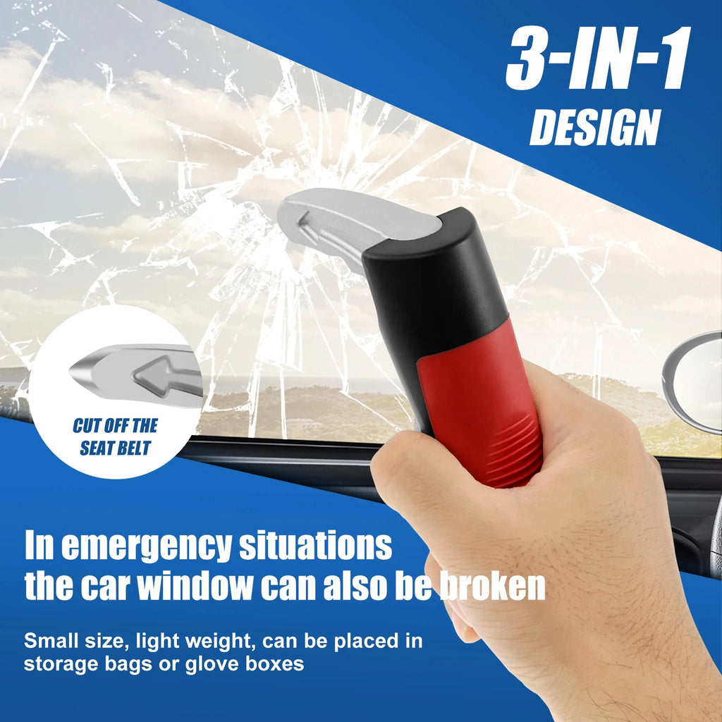 2-in-1 car door assist handle — portable support grip with emergency window breaker