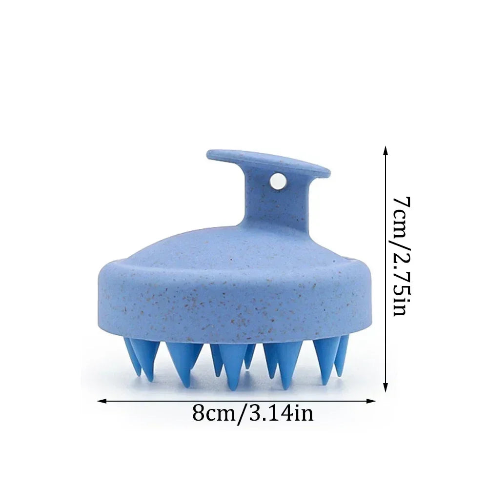 1pc Silicone Shampoo Brush | Scalp Massager & Body Bath Brush – Salon Hairdressing Tool for Healthy Hair & Deep Cleansing