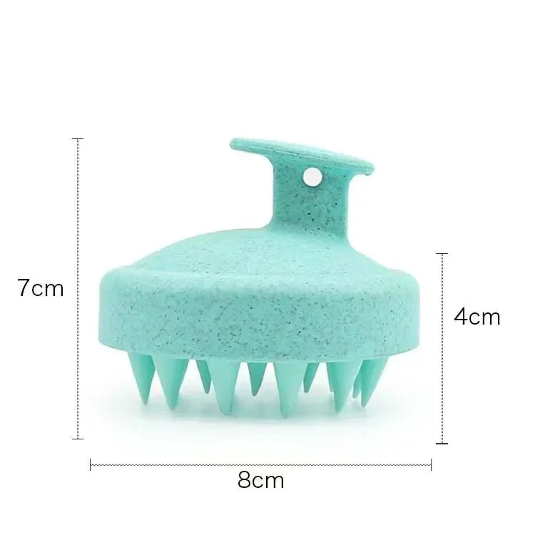 1pc Silicone Shampoo Brush | Scalp Massager & Body Bath Brush – Salon Hairdressing Tool for Healthy Hair & Deep Cleansing